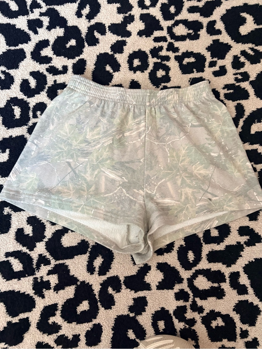 PacSun Light Green Camo Athletic Lounge Shorts